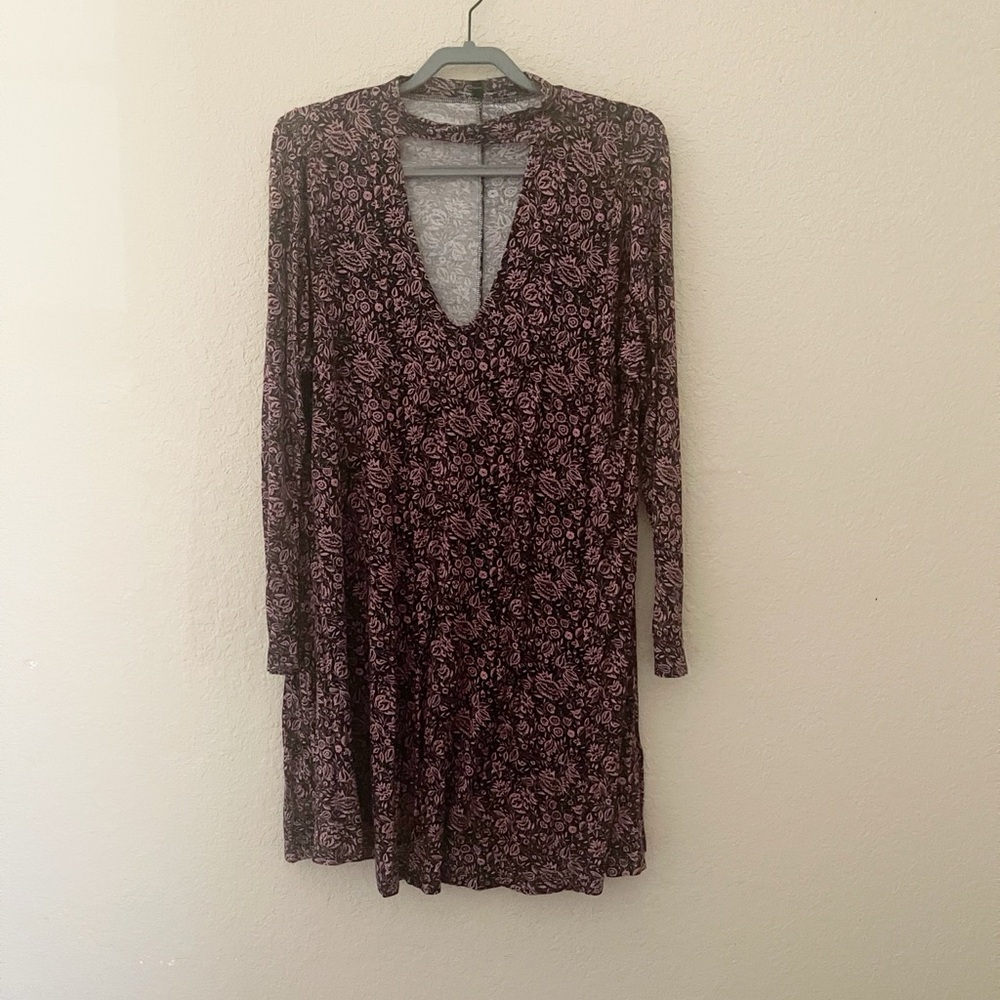 Express choker neck swing dress